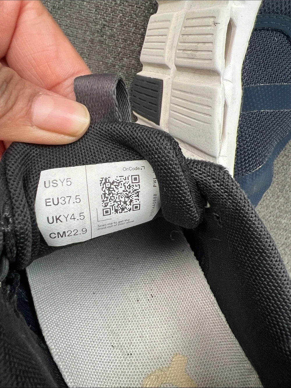 On Running Kids Navy Blue Athletic Sneakers